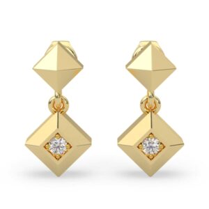 Lands Collection Canadian Diamond Earth Earring | Origin in Yellow Gold