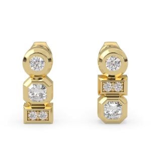 Lands Collection Canadian Diamond Earth Earring | Summit in Yellow Gold