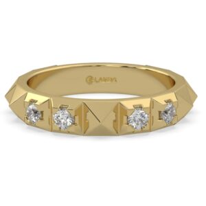 Lands Collection Canadian Diamond Earth Ring | Summit in Yellow Gold