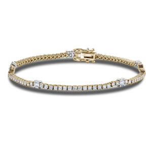 De Beers Forevermark Diamond Tennis Bracelet In 18K Yellow Gold 2.15 Carat TW
