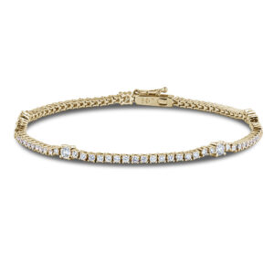 De Beers Forevermark Diamond Tennis Bracelet In 18K Yellow Gold | 1.62 CTW