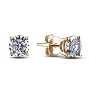 De Beers Forevermark Diamond Miracle Setting Stud Earrings in 18K Gold 0.24 CTW