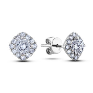 De Beers Forevermark Diamond Classic Halo Stud Earrings in 18K White Gold | 0.40 Carat TW