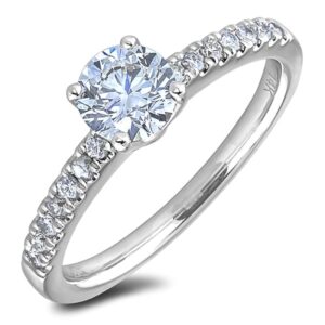 0.70 Carat Forevermark Diamond Engagement Ring in 18K White Gold