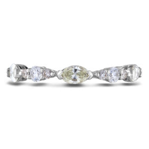 Marquise Cut Canadian Diamond Eternity Ring in 14K White Gold