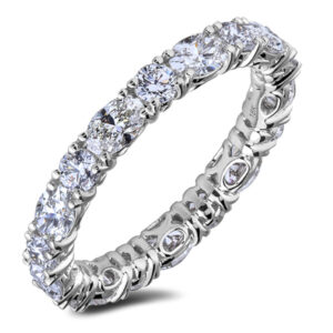 De Beers Forevermark Diamond Oval and Round Eternity Ring in 18K White Gold
