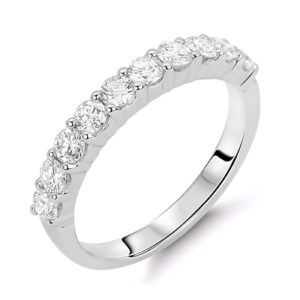 0.72 Carat TW Diamond Anniversary Ring in 14K White Gold