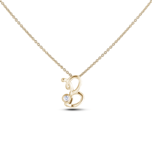 Canadian Diamond Letter A Pendant in Yellow Gold